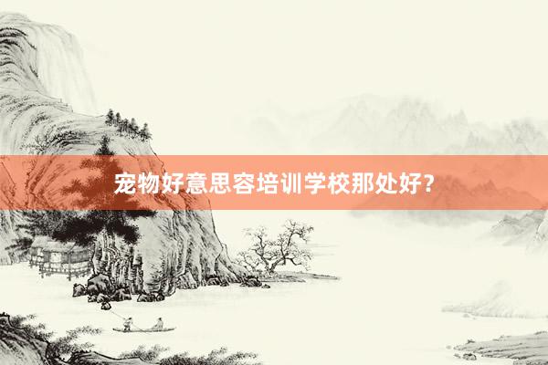 宠物好意思容培训学校那处好？